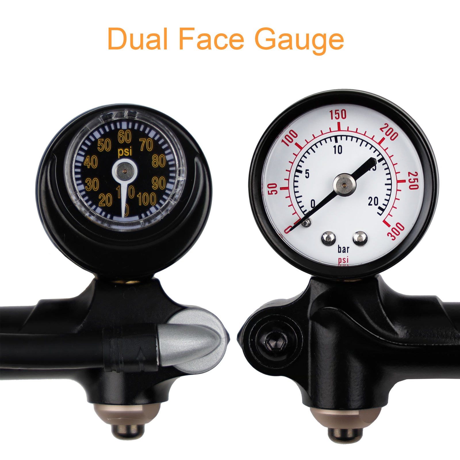 VENZO 300 PSI High Pressure Bike Bicycle Fork Shock Suspension Dual Face Pump