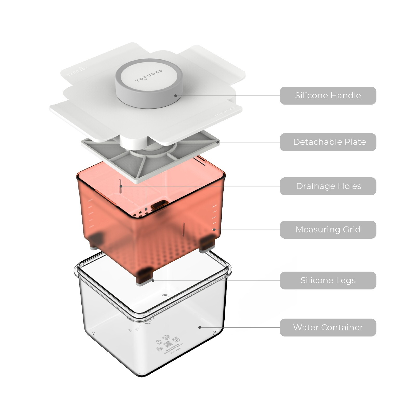 TOFUDEE Tofu Press (1st Gen) Adjustable Vegan Tofu Press With Auto IntelliSpring