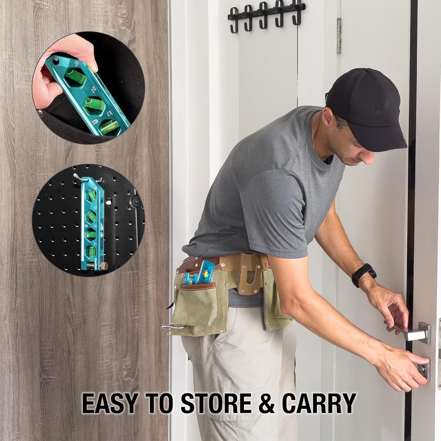 DURATECH 6.25" Magnetic Torpedo Level 0°-90° Bubbles Aluminum Alloy w/SAE Metric