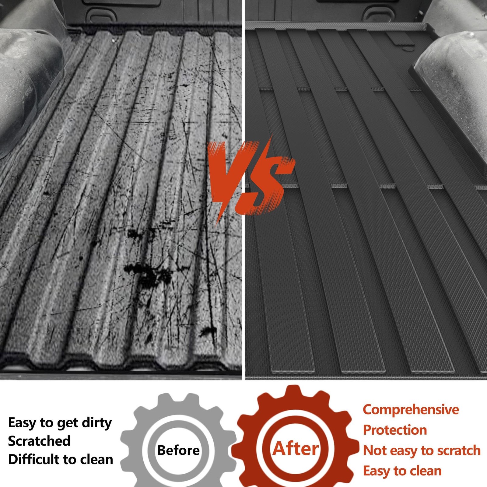 All Weather TPE Truck Bed Mat for Ranger 5FT Bed Liner 2024 2025 2026