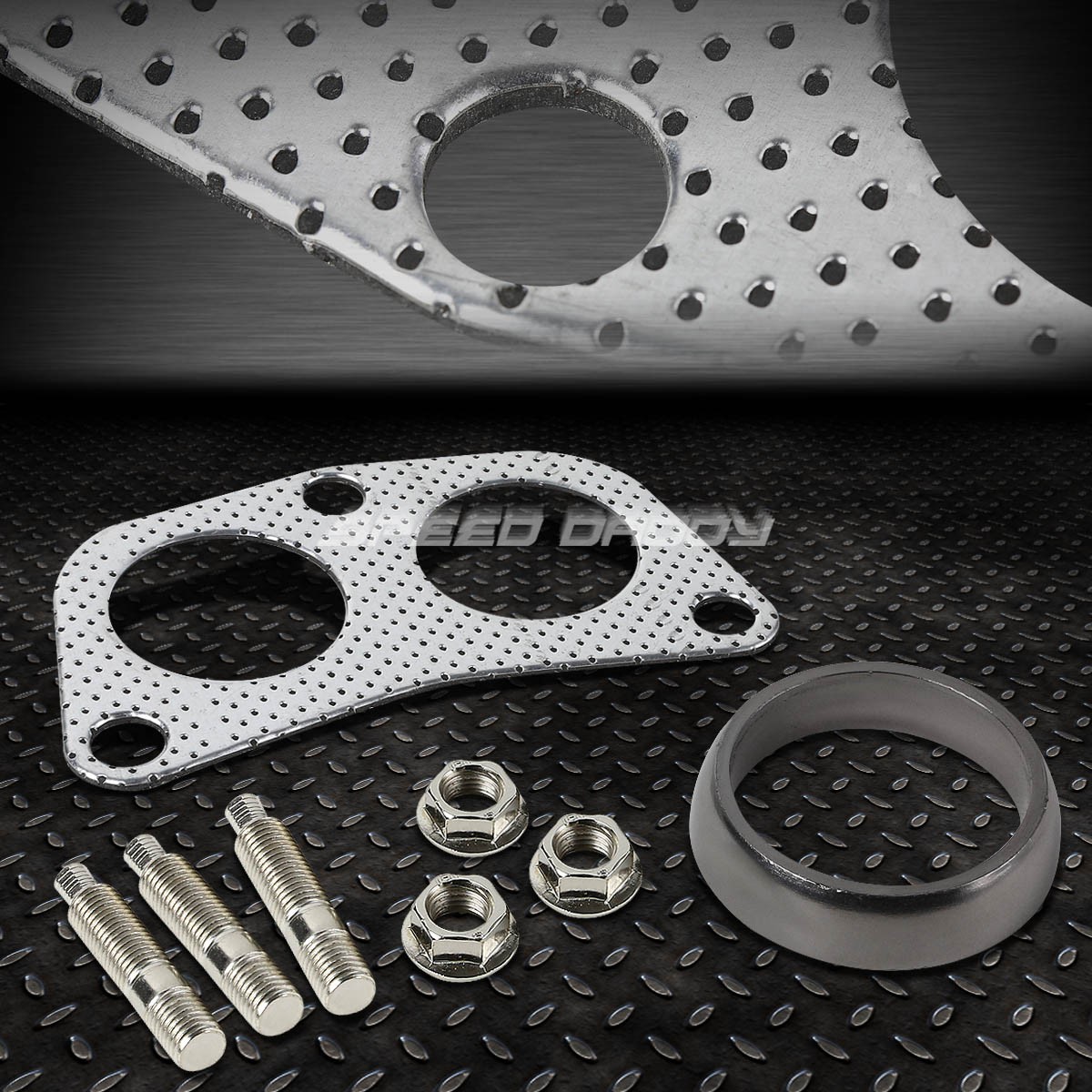 FOR HONDA D15-B18/NISSAN/MIT ALUMINUM+DONUT GASKET 4-2-1 HEADER/PIPING FLANGE