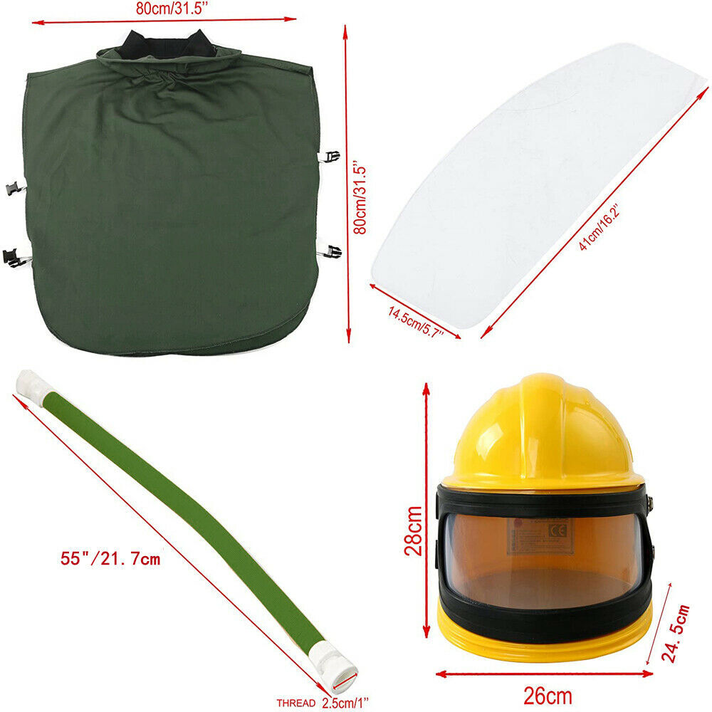 US Safety Sandblast Helmet Sandblaster Sandblasting Hood Protector Gear