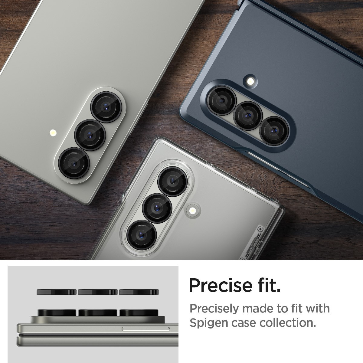 For Galaxy Z Fold 7 | Spigen [Glas.tR EZ Fit Optik Pro] Camera Lens Protector