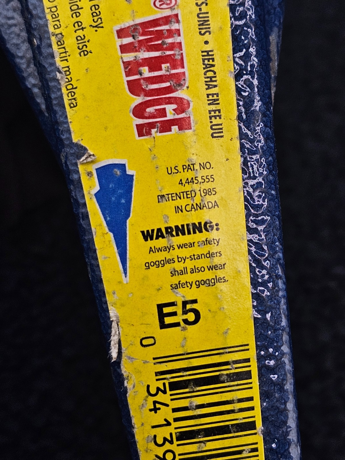 ESTWING E5 Sure Split Wedge Wood Splitting Tool with Forged Steel 5-Pound - Blue