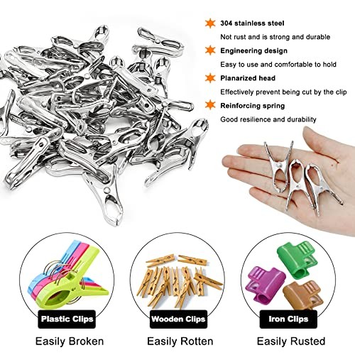 40PCS Greenhouse Clips-Garden Clips-Greenhouse Clamps Film Row Cover Netting