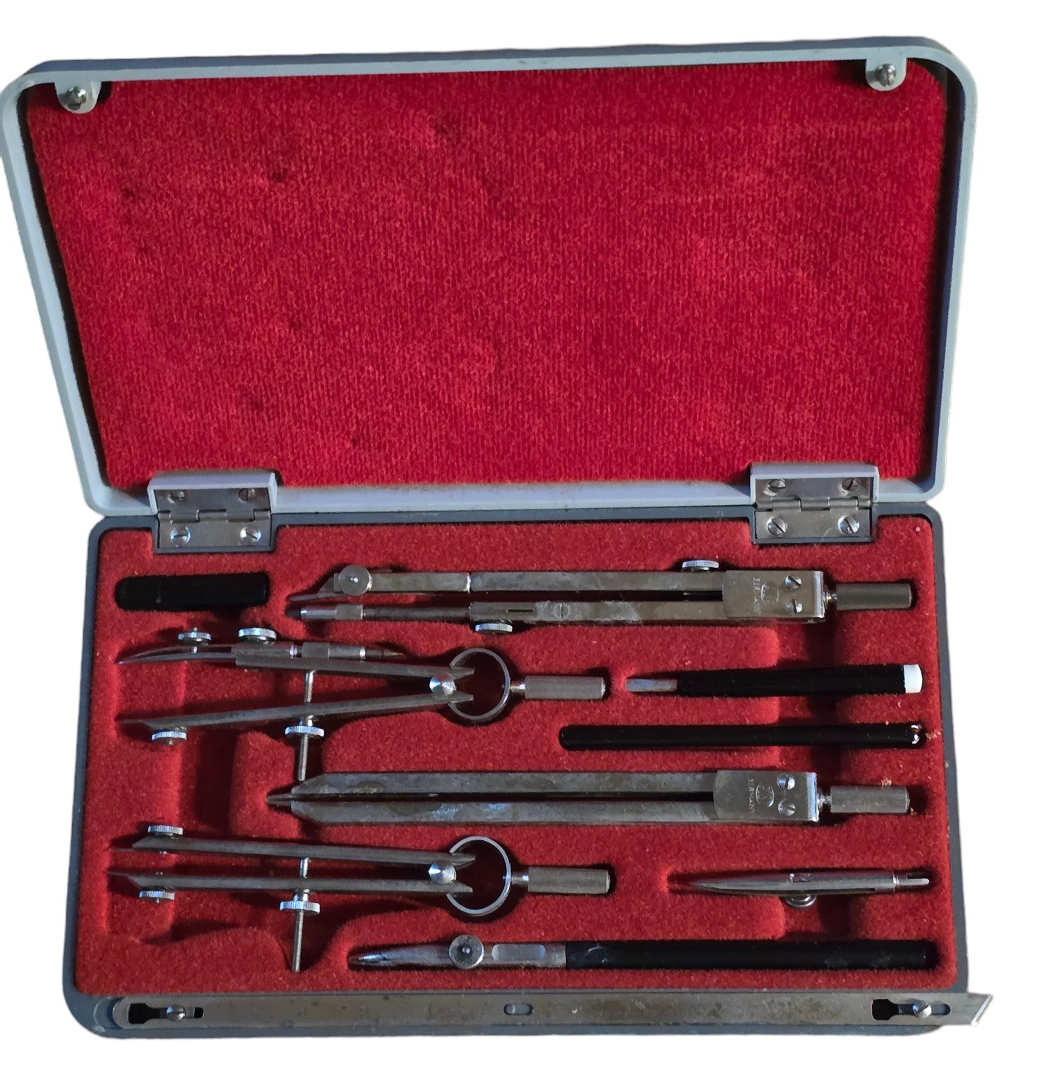 vintage FREDERICK POST DRAFTING TOOL SET complete clean