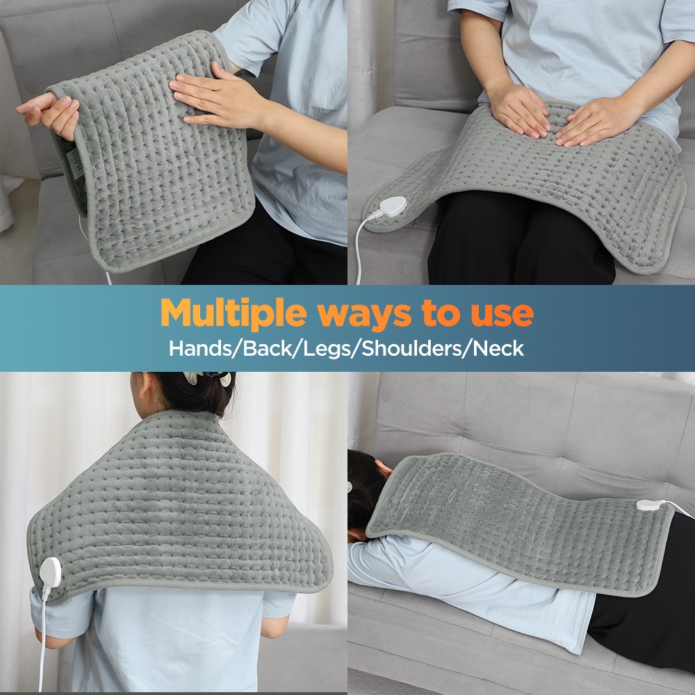 Electric Heating Pad for Pain Relief with 10 Temperature Settings, Auto Shut-Off