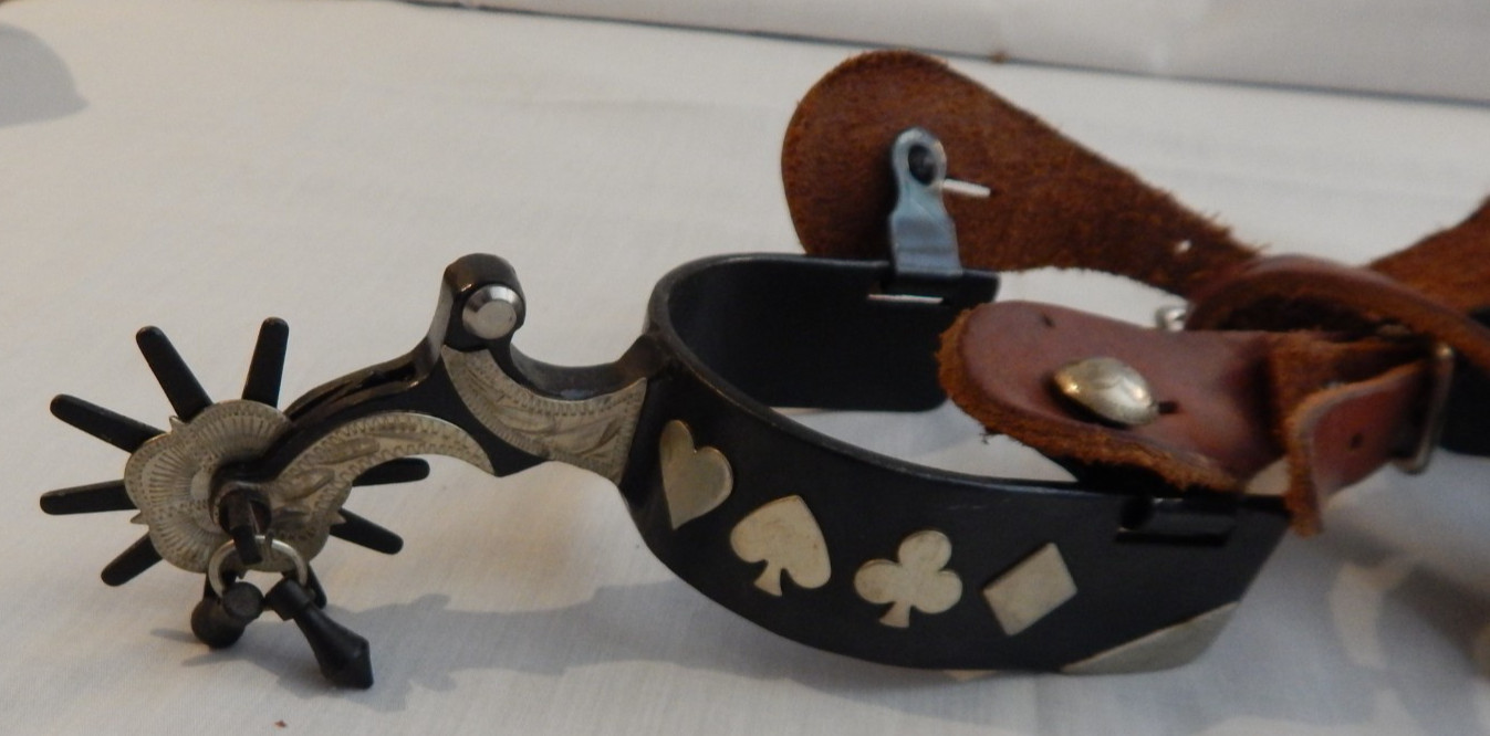 Vintage Playing Card Suit Cowboy Western Spurs - 3