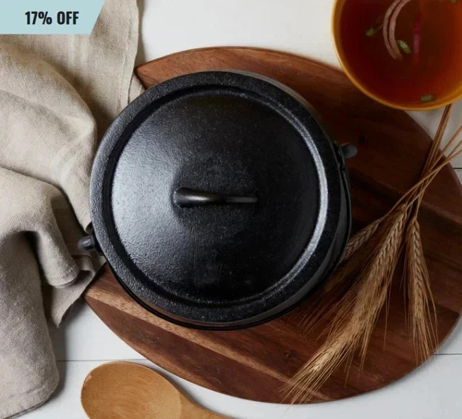 ✅ 4-Quart Cast Iron Cauldron Pot w/ Handle Pre-Seasoned Black Cooking Cauldron ✅