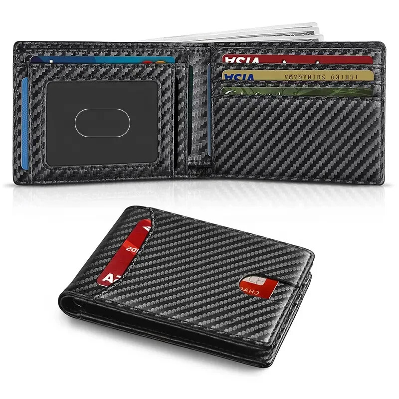 Slim Leather Wallet for Men W/ 11 Card Slots RFID Blocking Bifold Minimalist