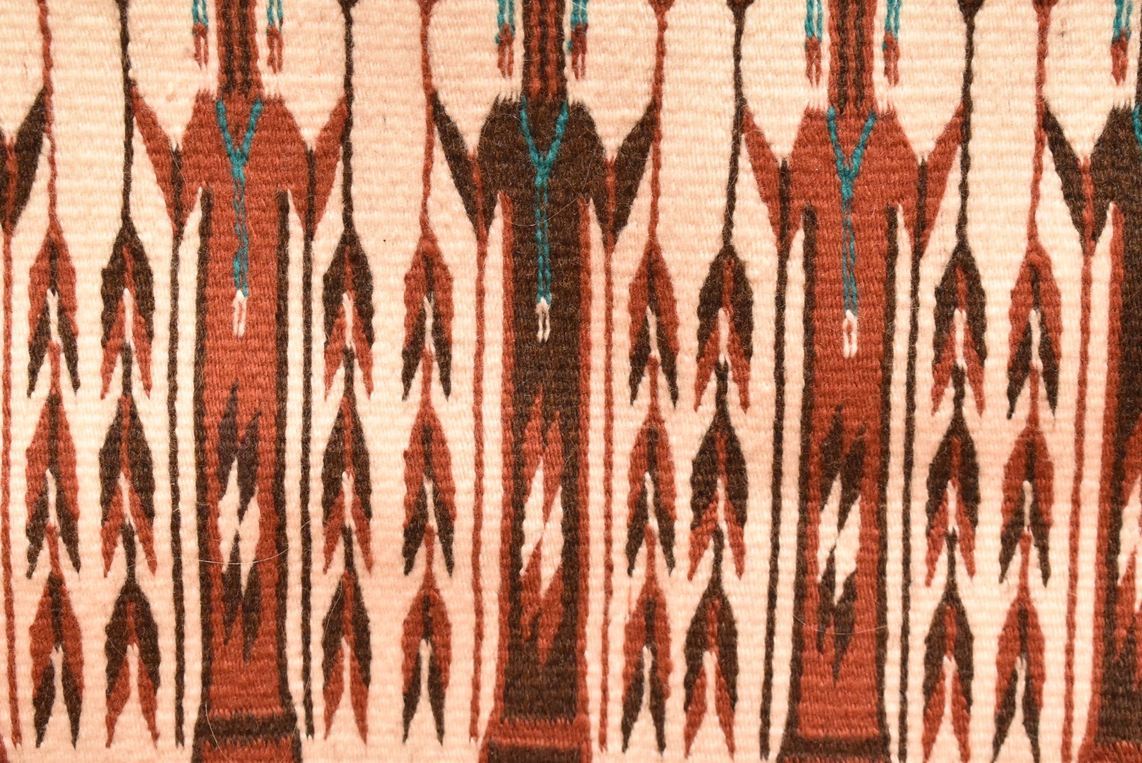 Antique Navajo Rug Native American Indian Yei Pictorial Weaving 27x22 Textile