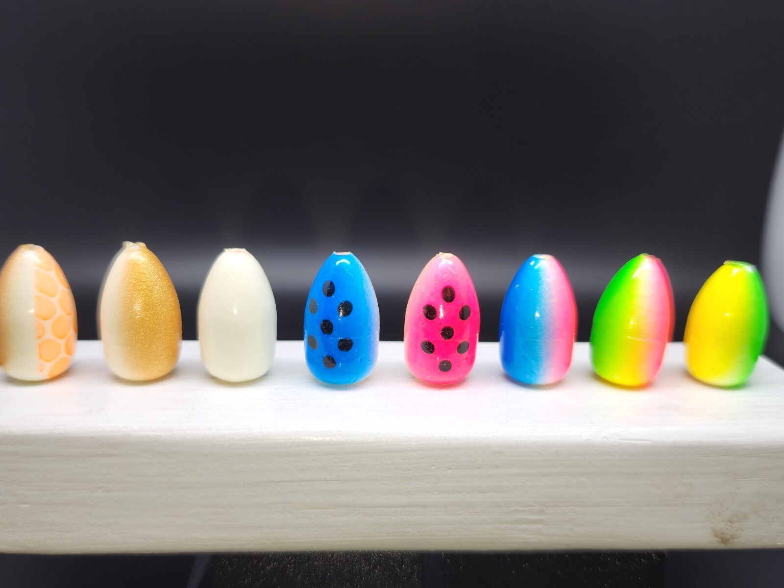 24 Pompano Bullet Floats Whiting fishing floats 20 mm glow and sand flea