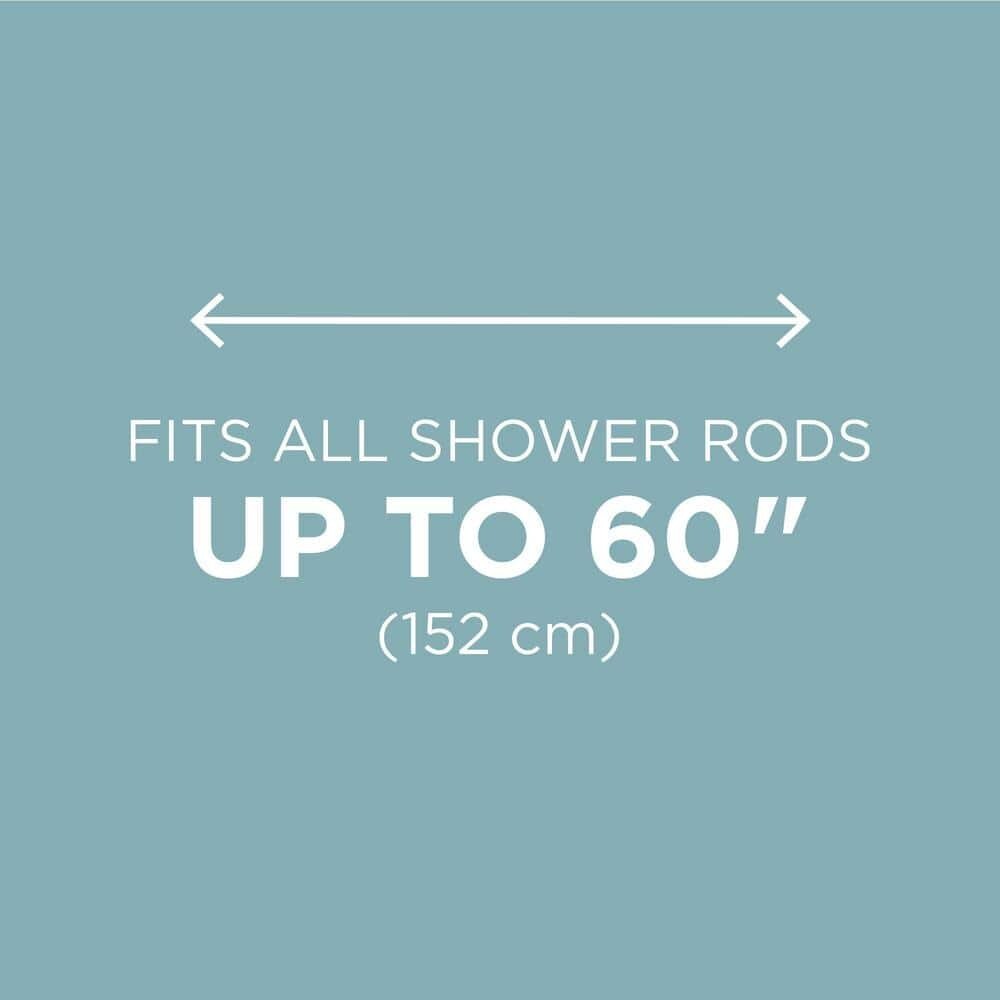 Adjustable 36-60 inch PVC Shower Rod Cover - White