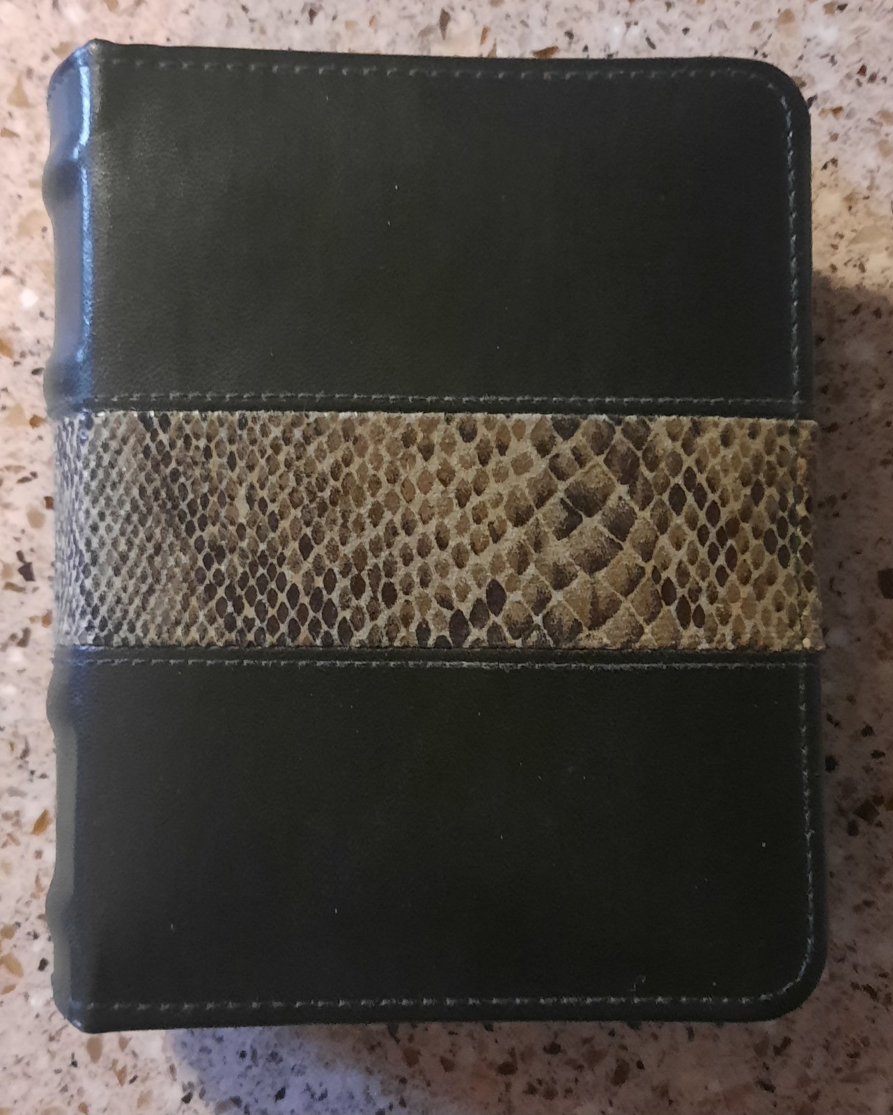 50 Page Photo Album Holds 100 Pictures Leather w/faux Snakeskin