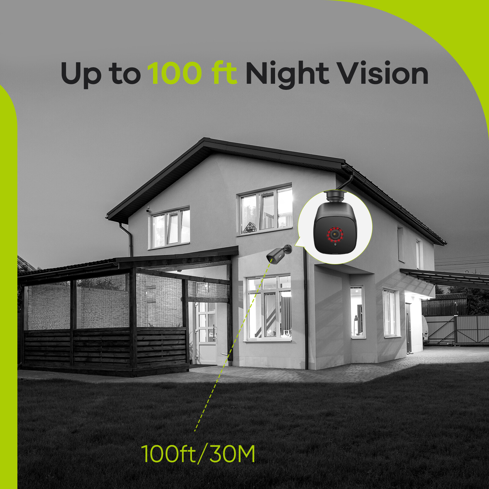 SANNCE 4CH 1080P Lite DVR 1080P CCTV Home Security Camera System Night Vision AI