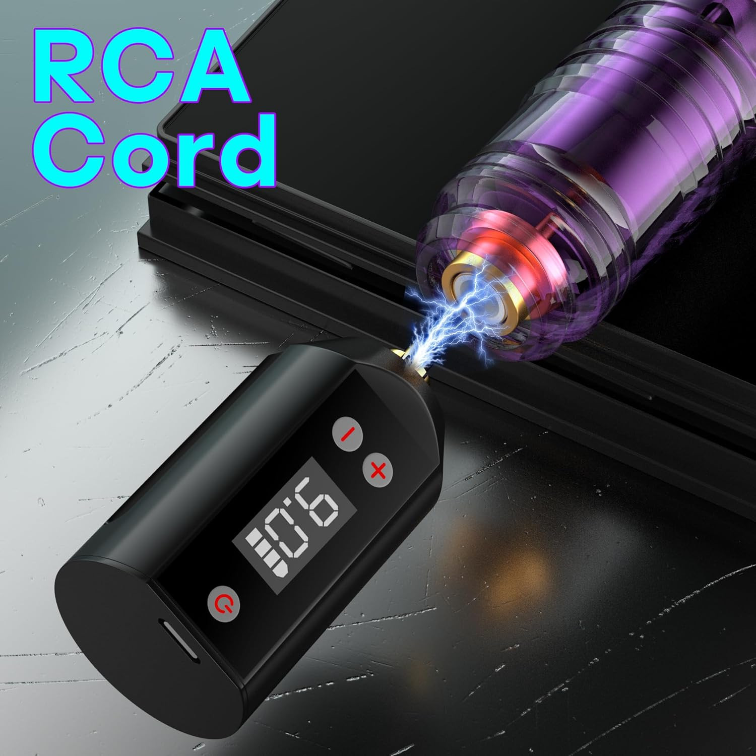 Tattoo Pen Kit Wireless with 2Pcs 1500Mah Batteries 11Pcs Inks 20Pcs Finger Ledg