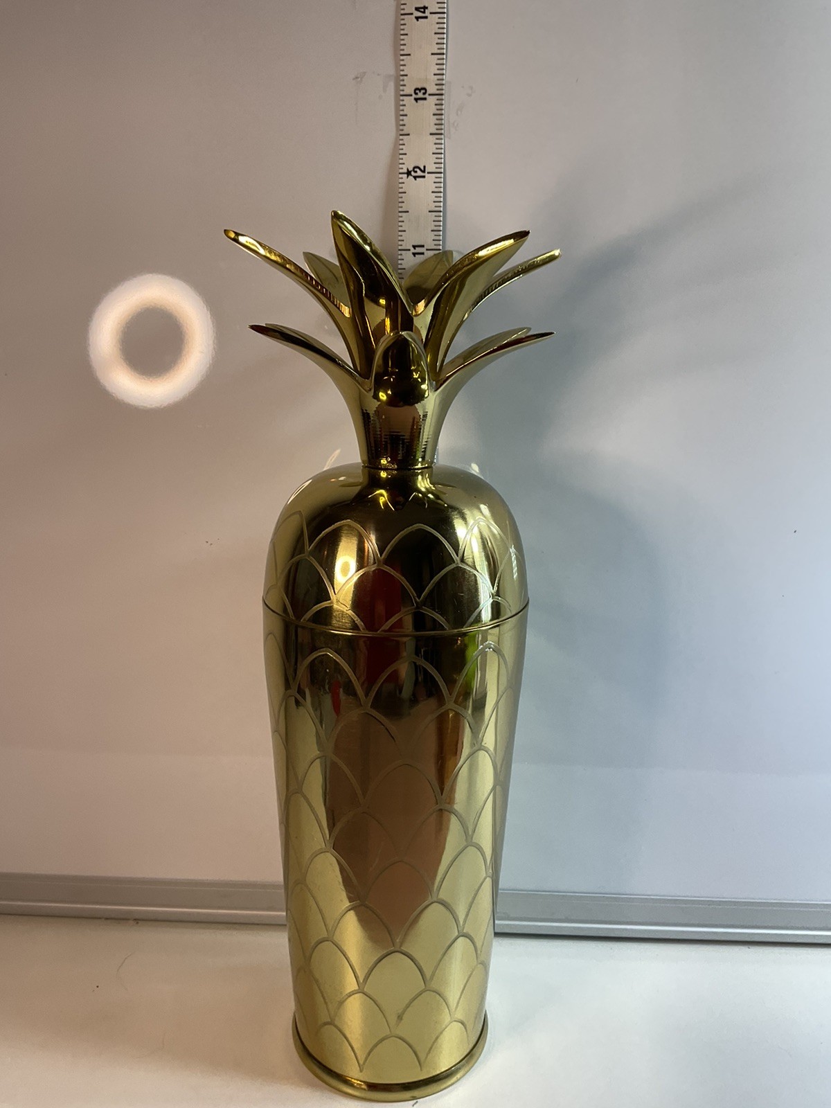 Anthropologie Gold Pineapple Cocktail Shaker NEW