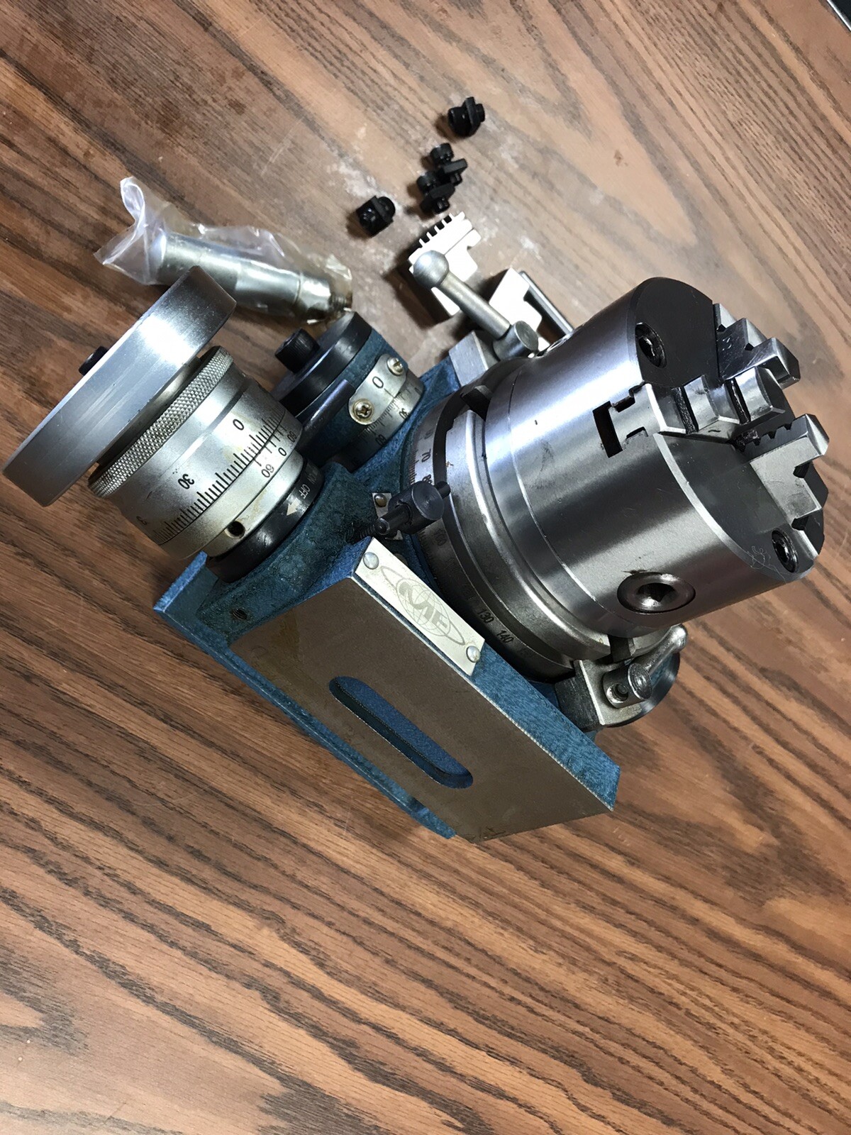 4-3/8"/110mm Heavy Duty Tilting Rotary Table W. 3 Jaw Chuck TSK-110in, 0403RT