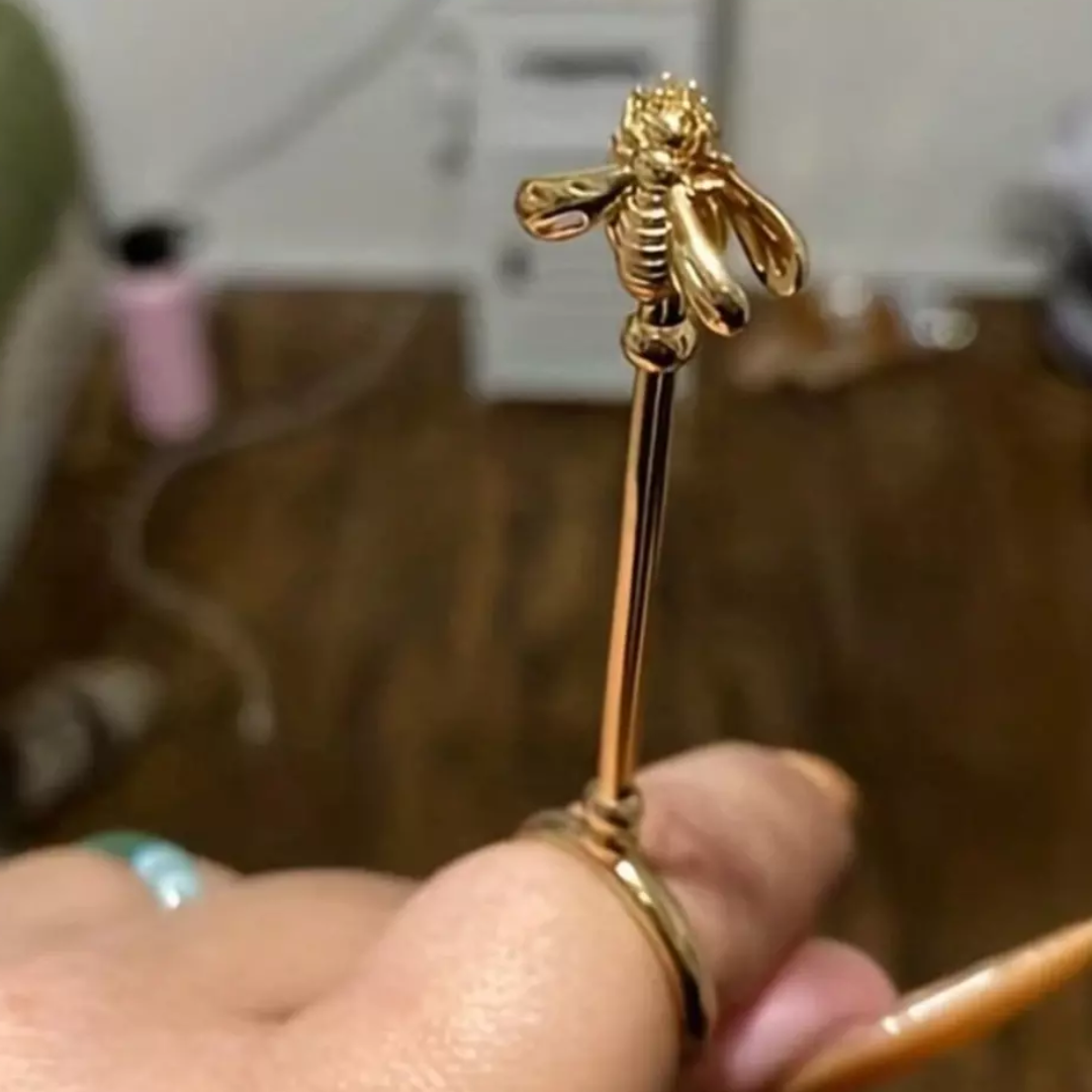 Golden Bee Shaped Cigarette Mouthpiece Elegant Mouthpiece Ring Cigarette Holder