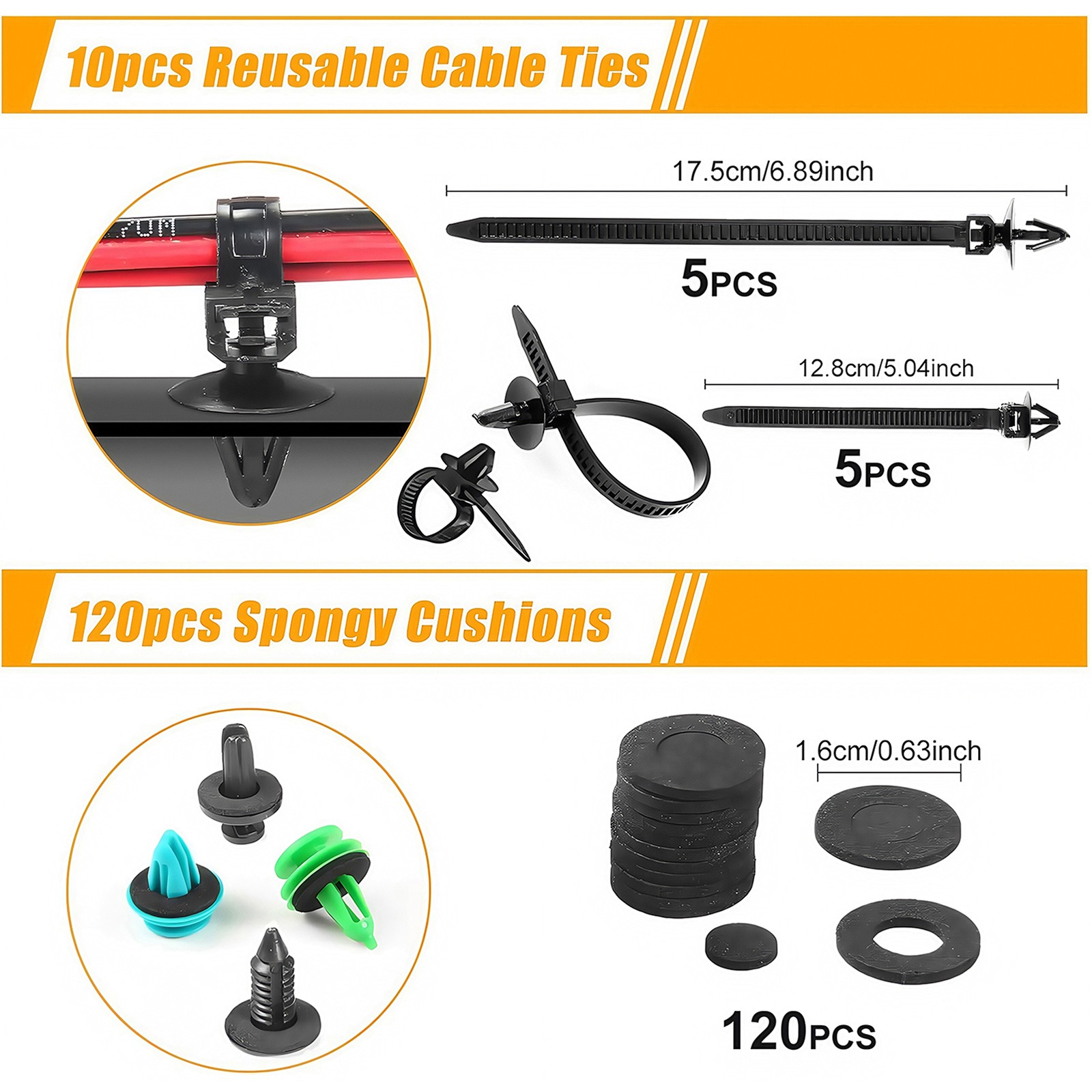 1240PCS Car Retainer Clips Auto Panel Trim Fasteners Push Pin Rivet Bumper Kit