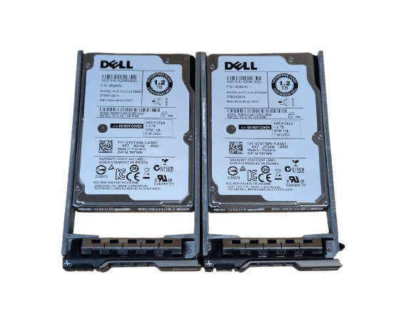 LOT OF 2 Dell 1.2TB T6TWN 2.5" SAS Server Hard Disk Drive HUC101212CSS600 w/Tray