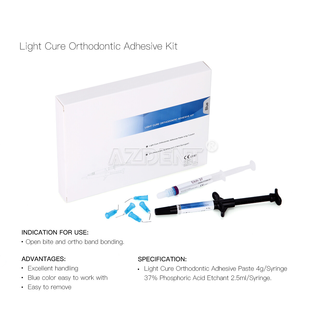 Dental Light Cure Orthodontic Adhesive Kit Blue Dentex