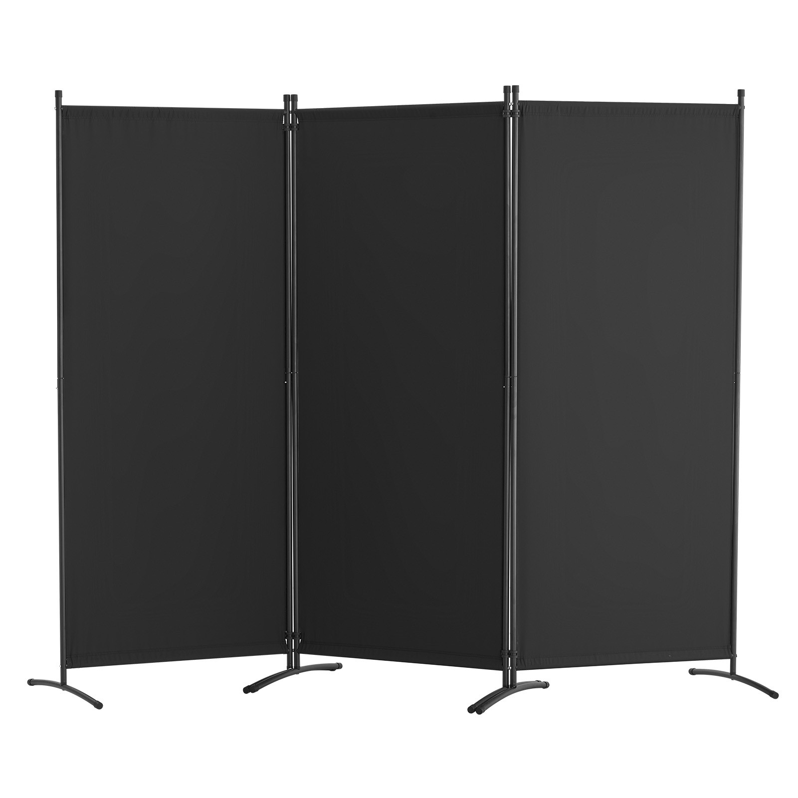 Uimoso Room Divider 3-Panel Folding Privacy Screen Fabric Partition Office Black