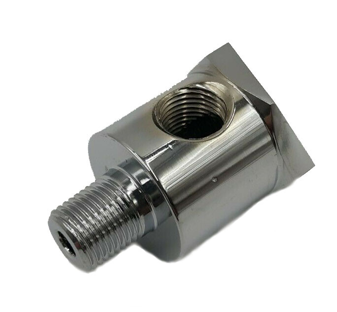 Chrome Oil Pressure Gauge Fitting Harley Dual Gauge Light Switch Combo fitting