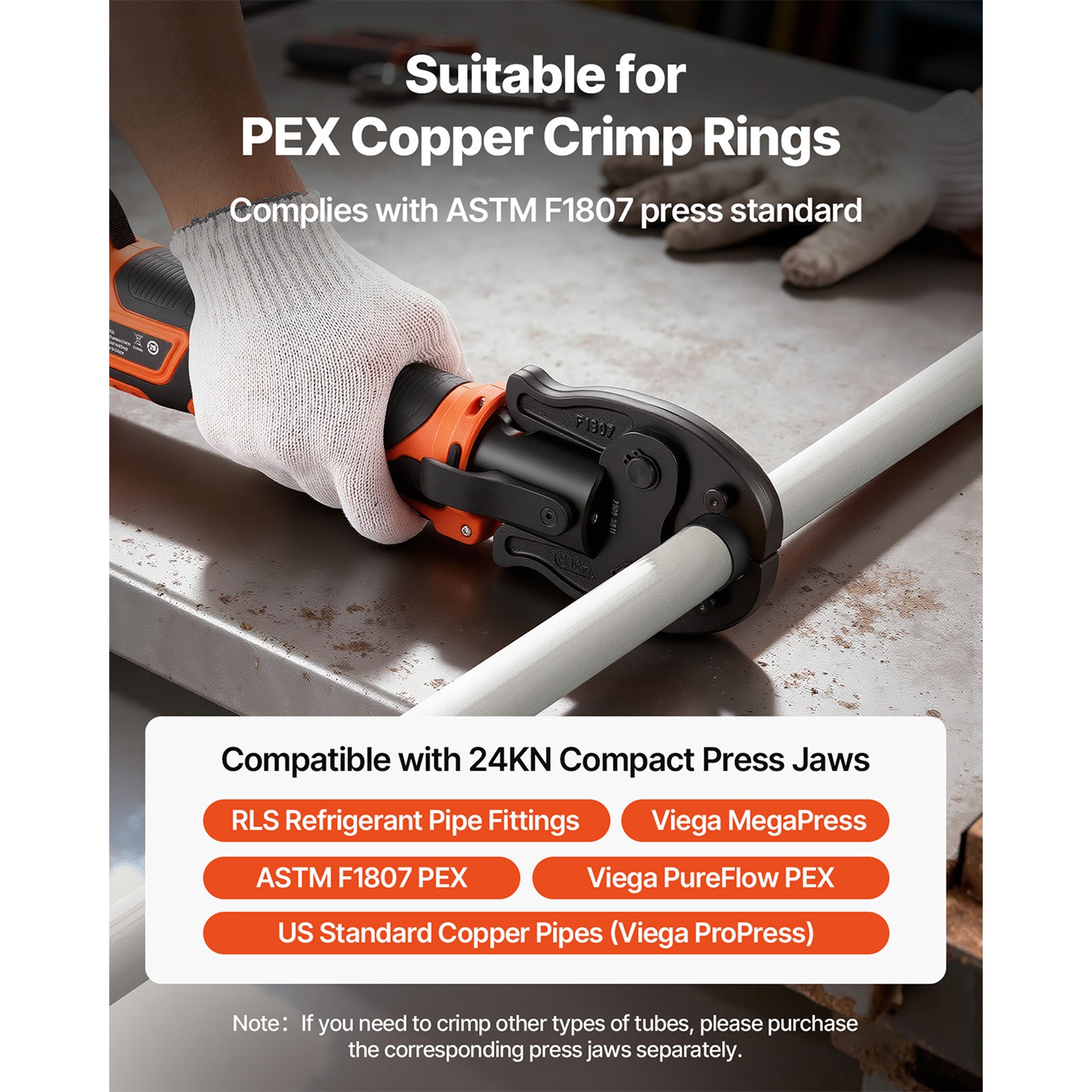 Uimoso 18V Cordless Mini Press Tool Kit for PEX Pipe and Copper Rings
