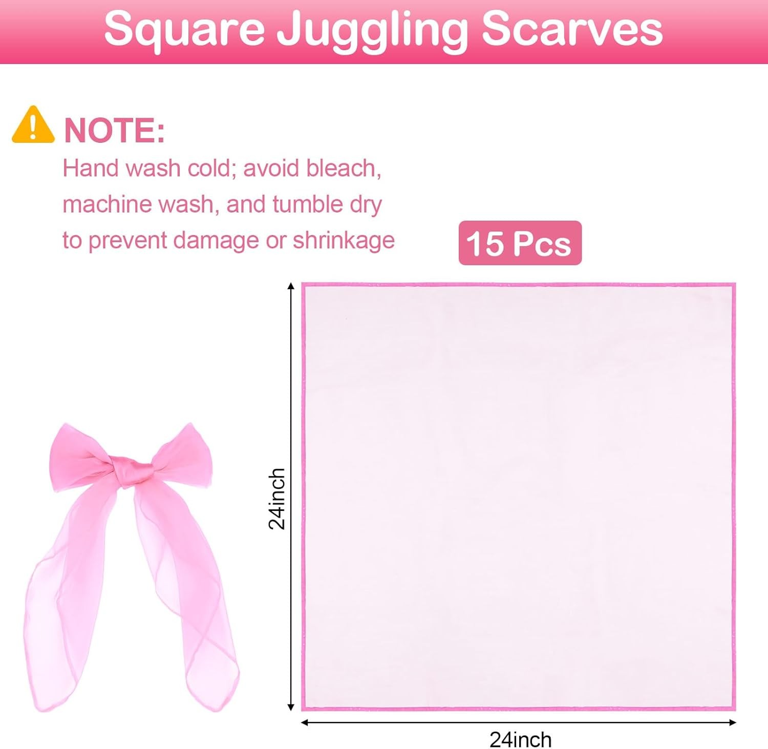 Scarves for Kids Play, 24 Inch Juggling Scarves, 15/, Play Sc