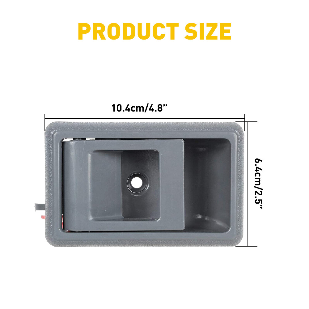 Door Handle Inner Indoor Left Right for 1995-2000 Toyota Tacoma Gray Free Return