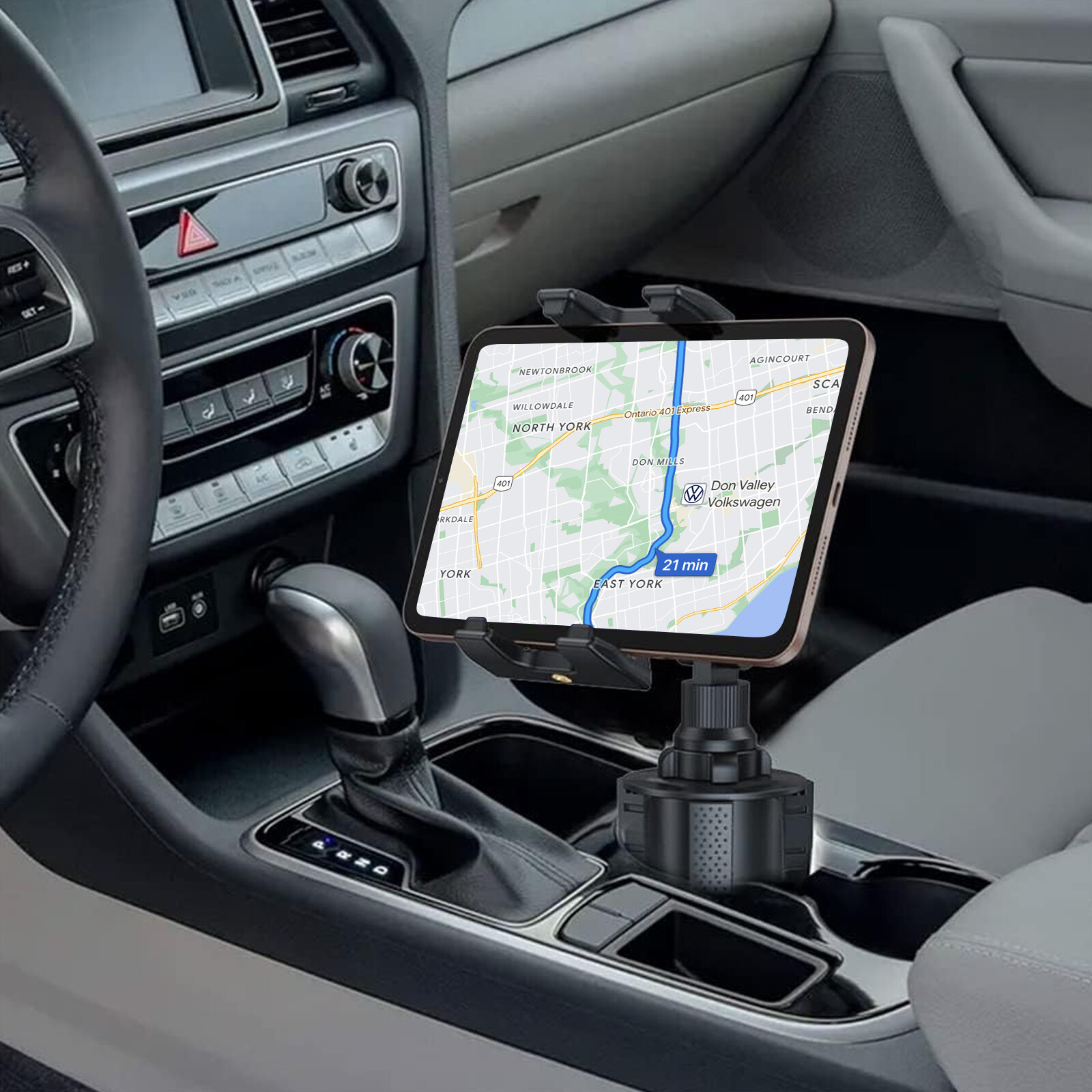 Car Mount Car Cup Holder Phone Stand For 4.7-12.9" iPhone iPad Tablet Universal