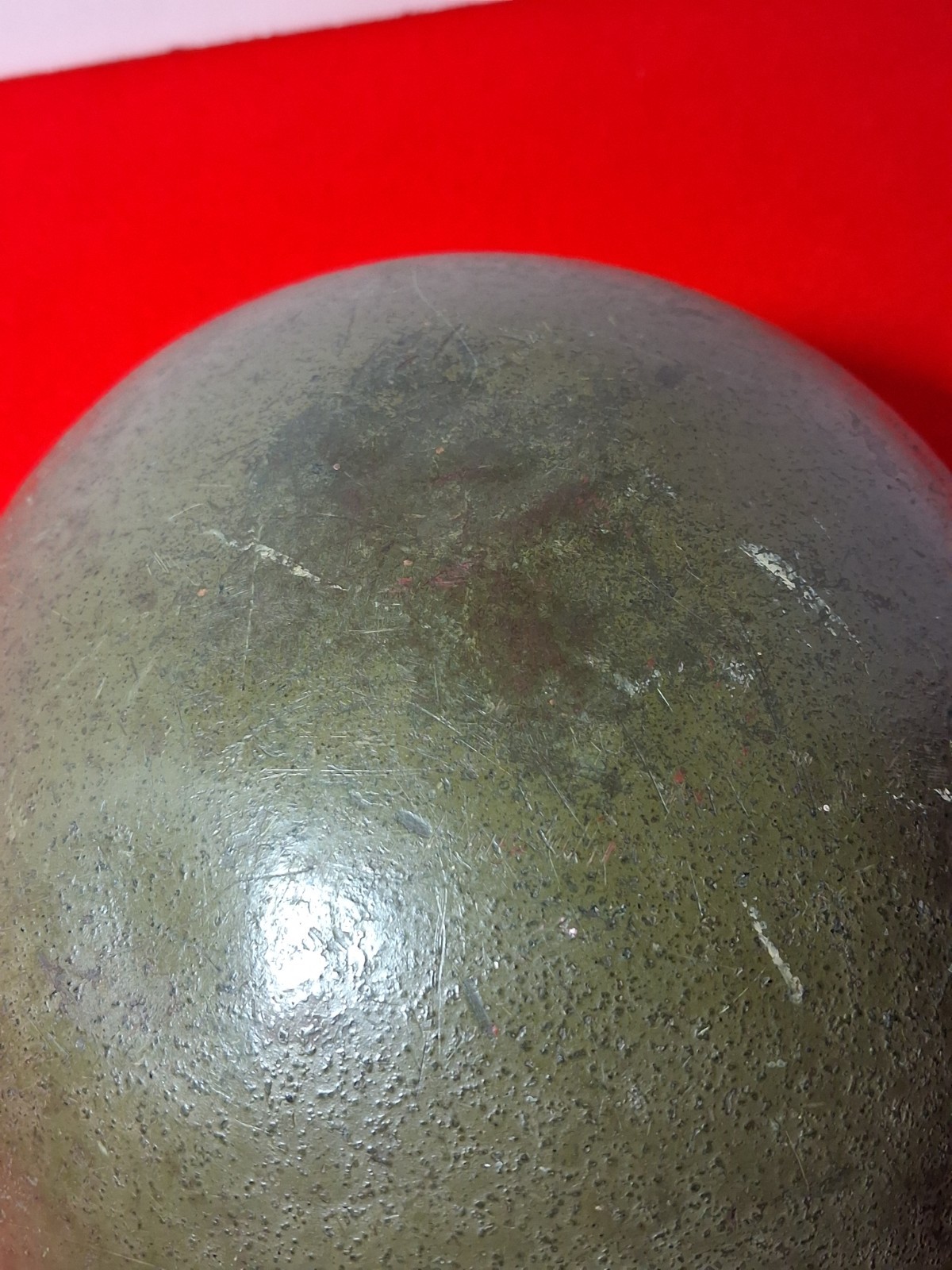 Original WW2 US M1 Helmet Late WWII Rear Seam Swivel Bale VG Post War Chin Strap