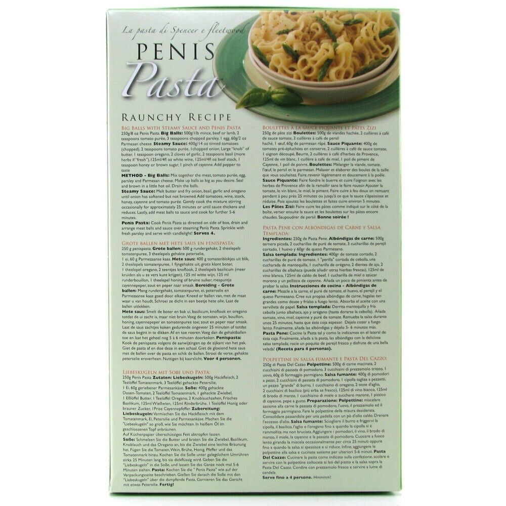 Penis Pasta 100% Durum Wheat - Bachelorette Bride to Be Fun Shower Gag Gift