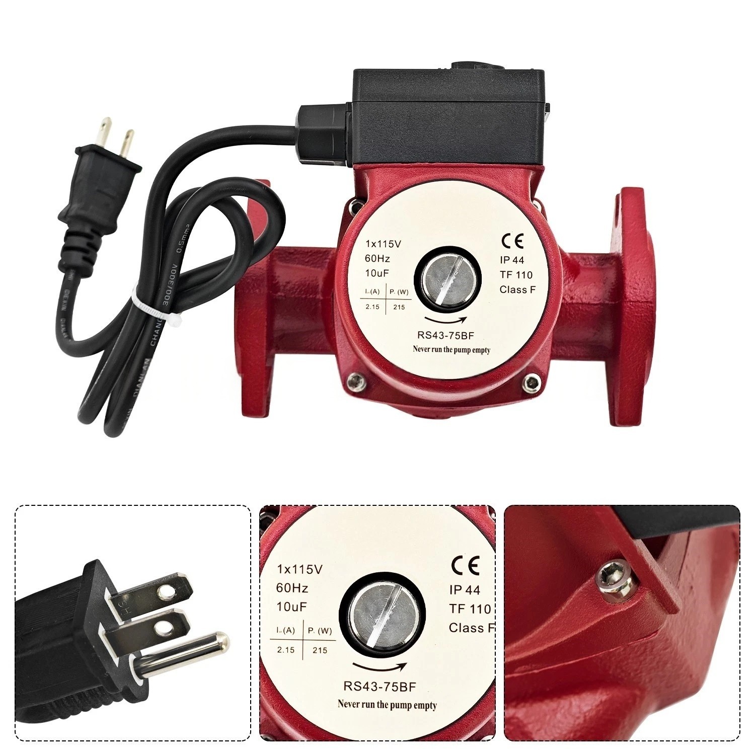 For Grundfos UP43-75BF Bronze Circulator Pump 115V 1-Speed 40.9GPM 1-1/2"Flange