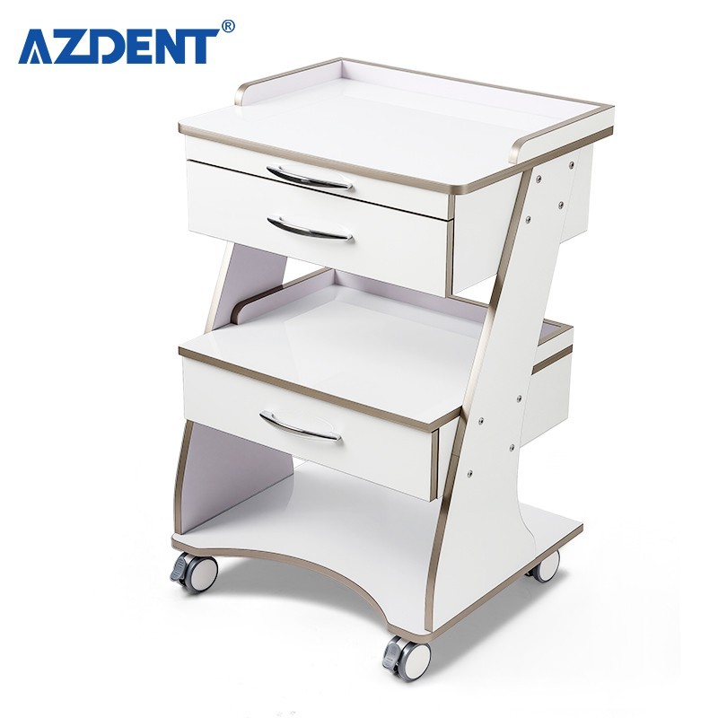 Dental Médico Carro Mueble de Almacenamiento con Cajones y Toma de Corriente