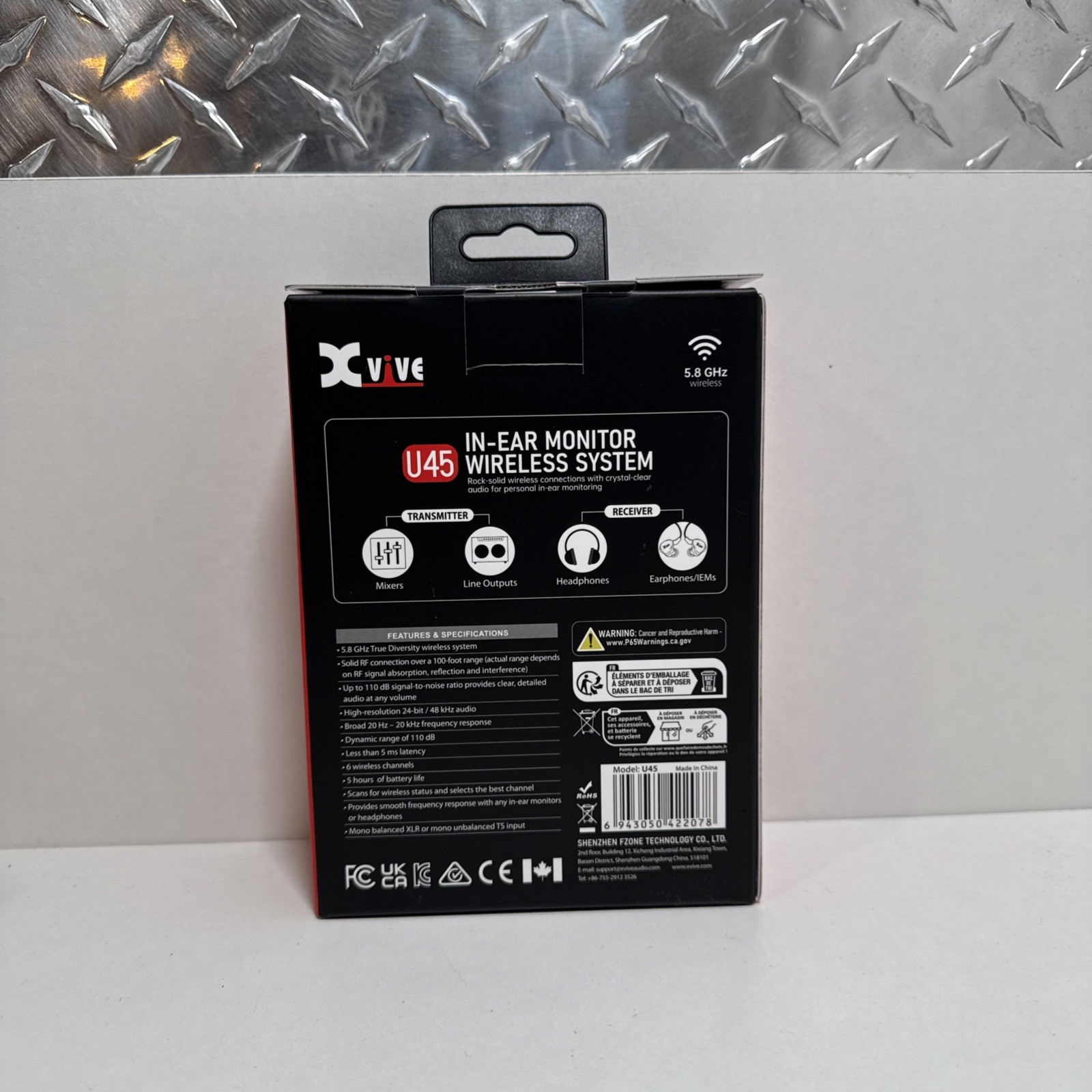 Xvive U45 In-Ear Monitor Wireless System with Transmitter & Receiver - NEW!