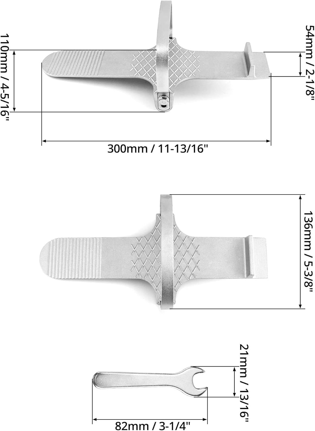 Aluminum Foot Panel Lifter Drywall Plywood Board Lifting Tool Silver Pro DIY Kit