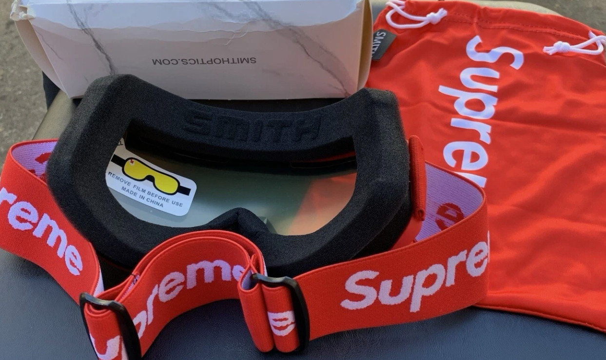 Supreme x Smith Snowboard Ski Goggles Red FW15 Colorway Limited Edition 2026 New