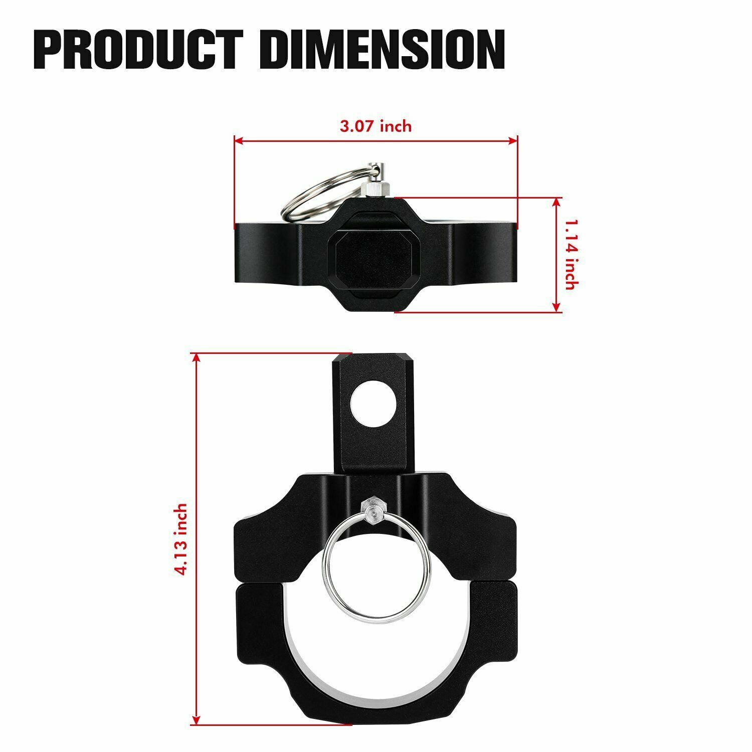 Pair UTV ATV Mount Brackets For LED Whip Light Bar Fit 1.75" to 2" Rollbar Cage