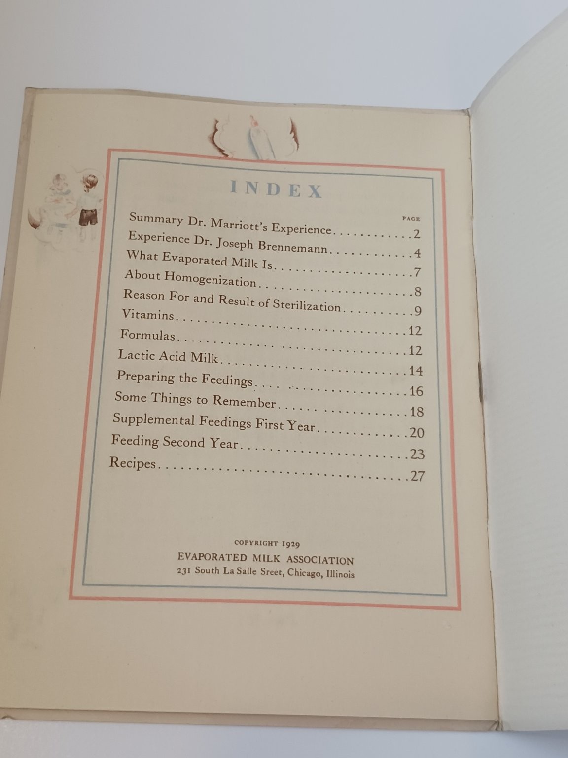 1929 Evaporated Milk A Safer World for Babies Guide Booklet Vintage Infant Care