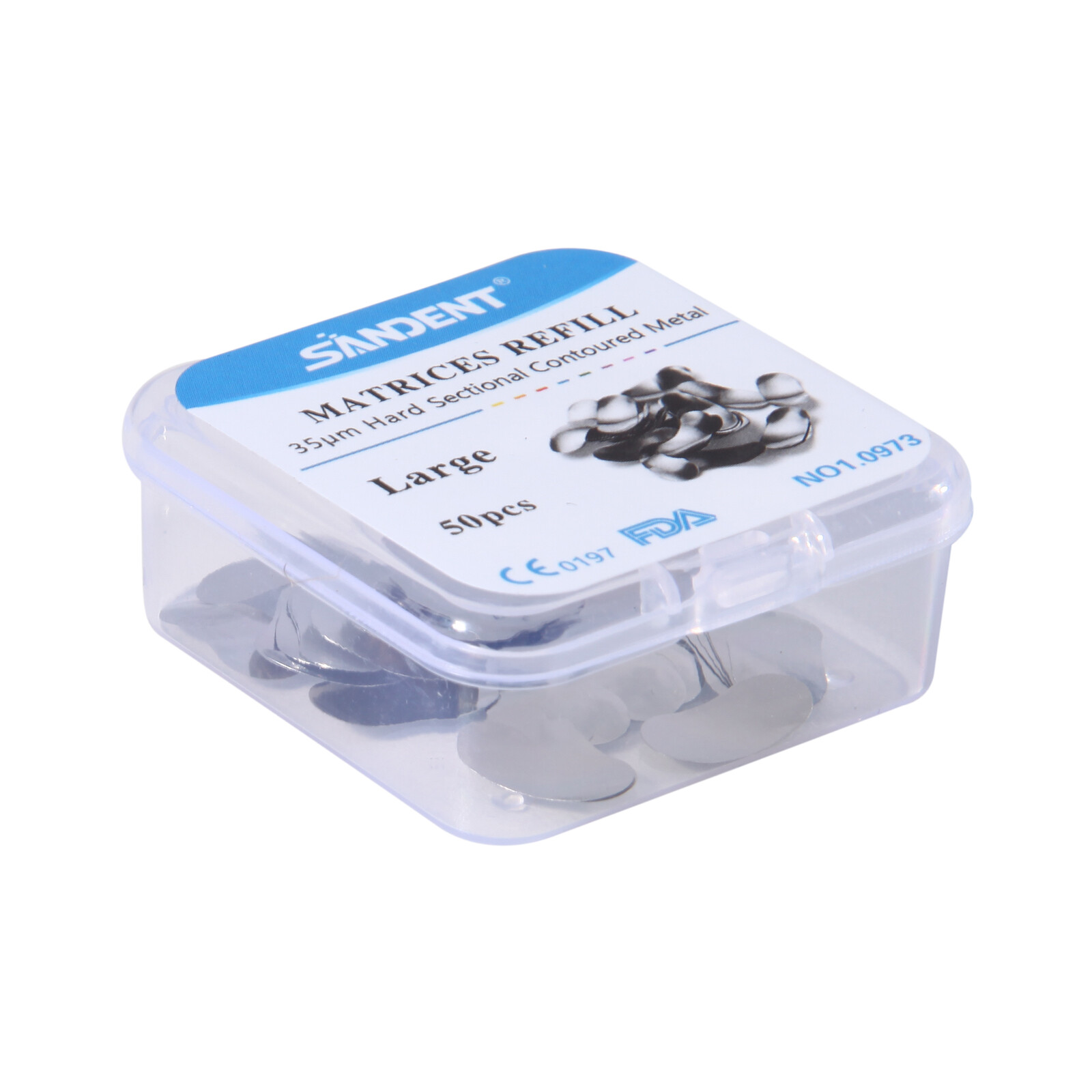 Dental Metal Matrices Matrix Band Sectional Contoured Refill Box S/M/L USA