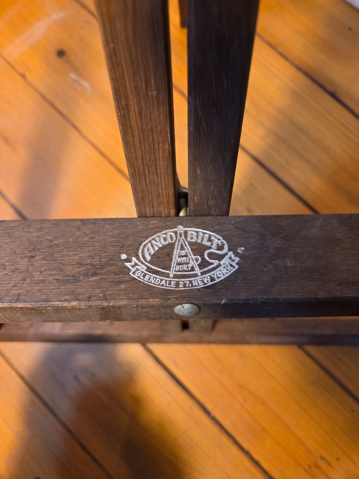 Vintage MCM Anco Bilt Tabletop Easel Wood Stand Art Display Portable