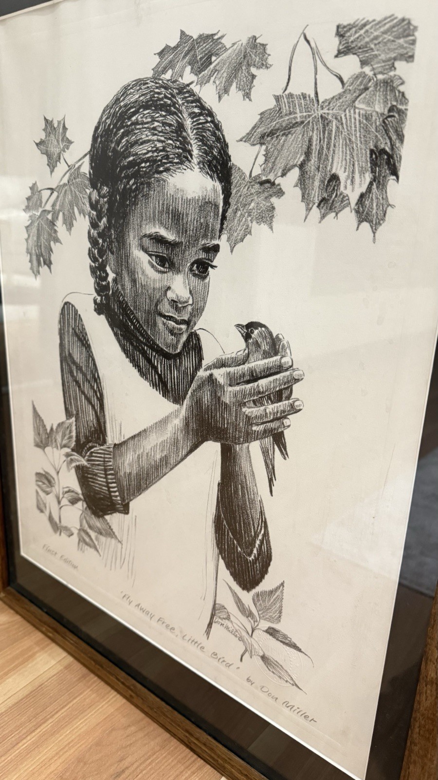 Don Miller “Fly Away Free, Little Bird” First Edition Signed Lithograph