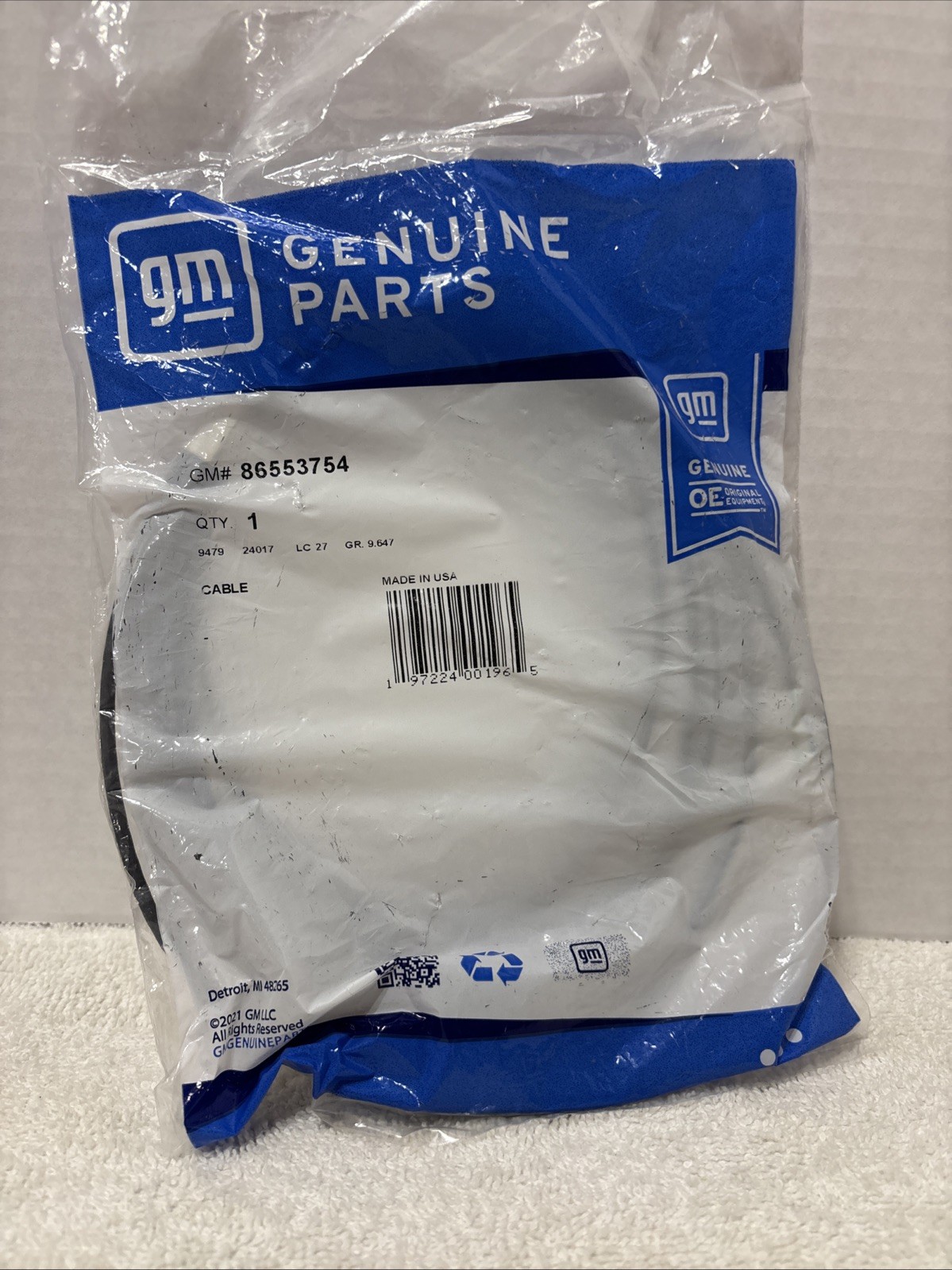 Genuine GM F Cable 86553754