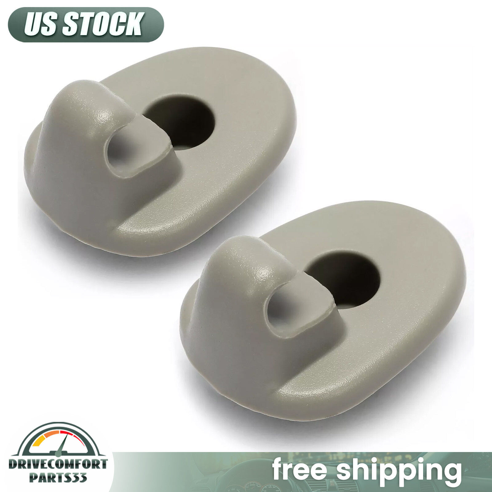 Pair of Sun Visor Hook Clips Replacement For Dodge Nitro Jeep Liberty 2005-2012
