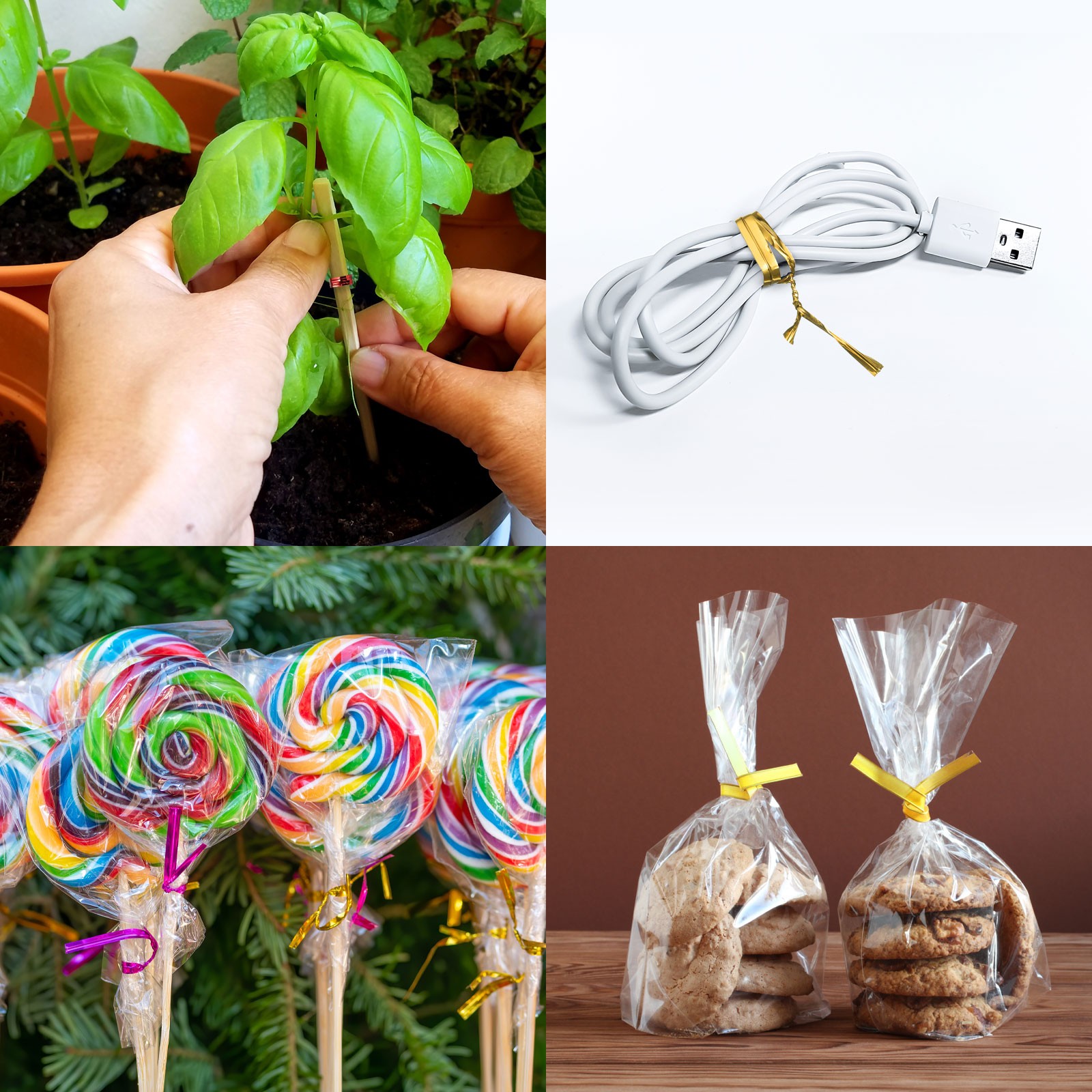 1000pcs Bag Twist Ties 3.5" Reusable Kraft Paper Twist Tie Green