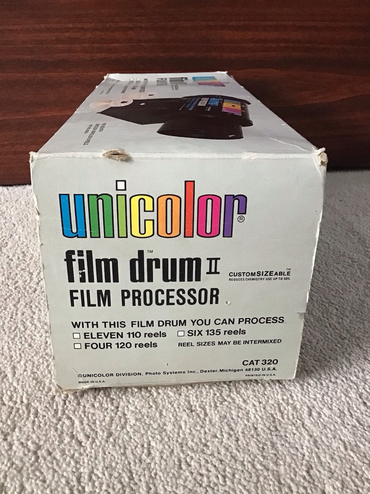 UNICOLOR Film Drum II Film Processor with Instruction/Info Sheet in Original Box