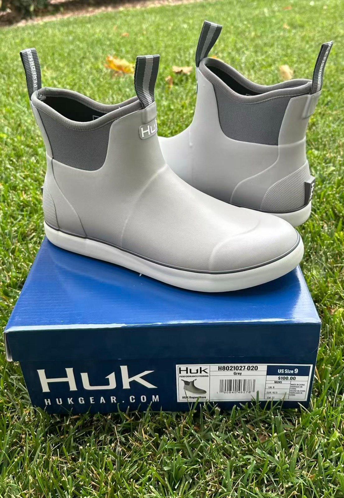 HUK Rogue Wave Men's Fishing Deck Boots Rain Shoes New