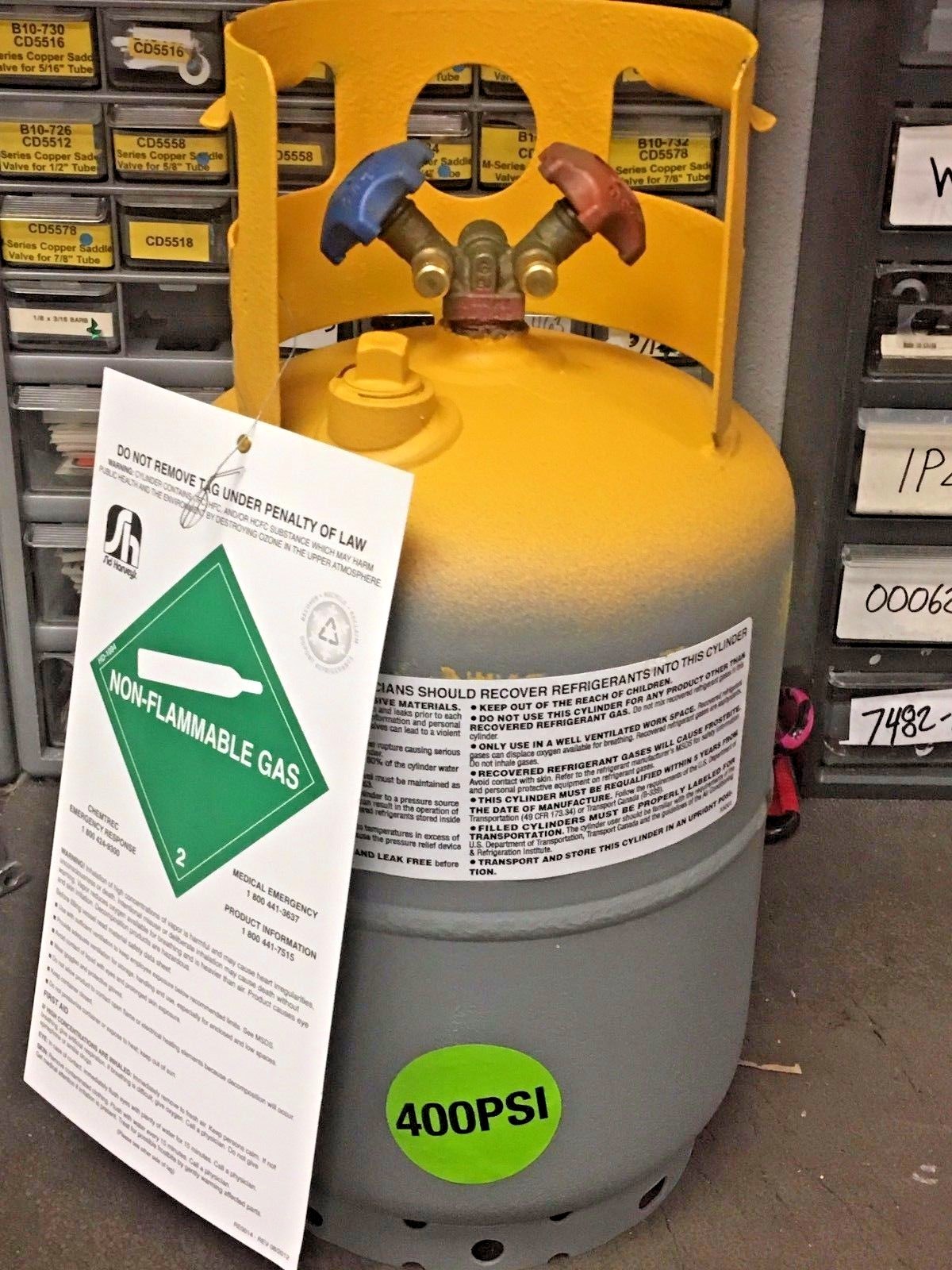 Refrigerant Recovery Tank, 30 lb. NEW, Retest 06/2022, Good For Hi PSI
